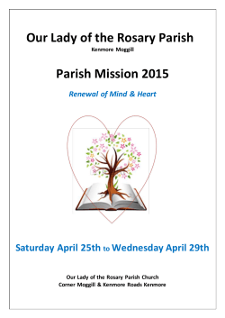 Our Lady of the Rosary Parish Parish Mission 2015