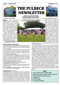 The Fulbeck Newsletter June/July 2015