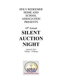 Silent Auction Program