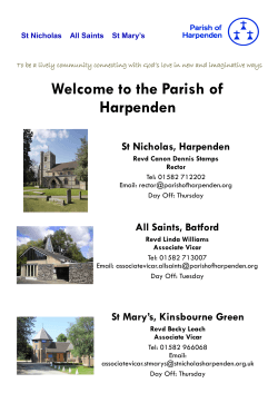 Welcome to the Parish of Harpenden