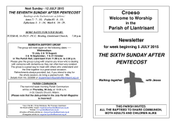 Weekly Newsletter - Parish of Llantrisant