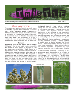 April 2015 - Park County Weed and Pest
