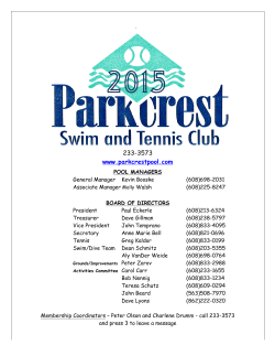 2015 Packet - Parkcrest Swim & Tennis Club
