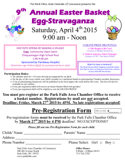 9 Annual Easter Basket Egg-Stravaganza