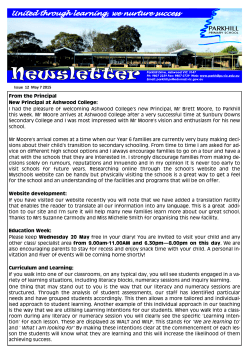 Issue 12 Newsletter 7 May 2015 : ( | 3.0 MB)