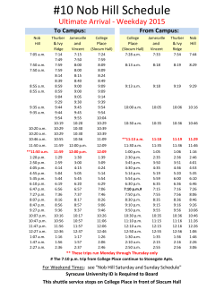 #10 Nob Hill Schedule - Parking and Transit Services