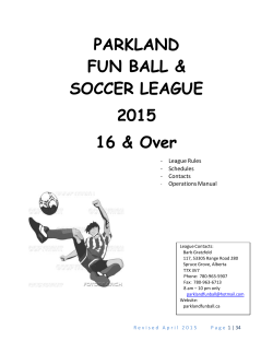 16 & Over - Parkland Fun Ball and Soccer League