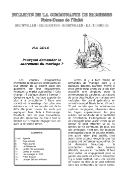 Le bulletin paroissial - CommunautÃ© de Paroisse Catholique de