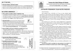 Dernier bulletin - Paroisse des saints Ã©vÃªques de Nantes