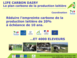 LIFE CARBON DAIRY Le plan carbone de la production laitiÃ¨re