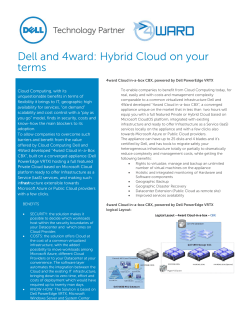 Dell and 4ward: Hybrid Cloud on your terms