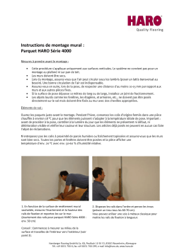 Instructions de montage mural : Parquet HARO SÃ©rie 4000