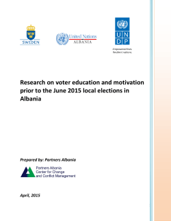 Research on voter education and motivation prior to the June 2015