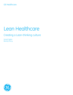 Lean Healthcare - GE Healthcare Partners