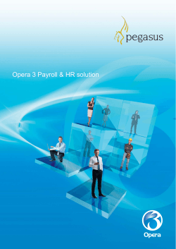 Opera 3 Payroll & HR solution