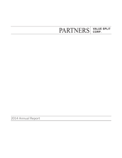 2014 Annual Report - Partners Value Split Corp.