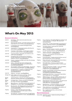 What`s On May 2015