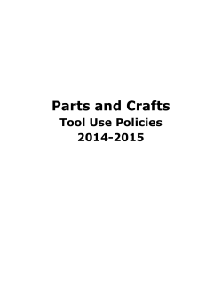 Prospective tools - Parts and Crafts