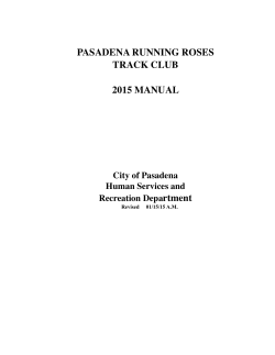 Parent Handbook - Pasadena Running Roses