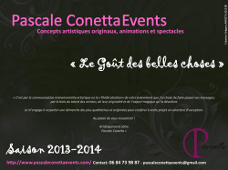 Plaquette commerciale - Pascale Conetta Events / CrÃ©atrice d