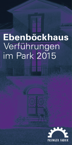 VerfÃ¼hrungen im Park 2015 - das Programmheft