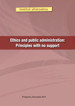 Ethics and public administration: Principles with no support