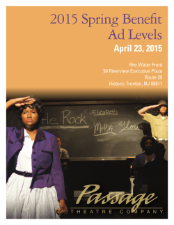 2015 Ad Packet - Passage Theatre