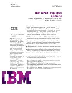 IBM SPSS Statistics 23 Ediciones
