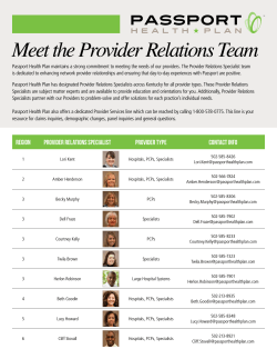 Meet the Provider Relations Team