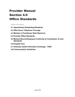 Section 4: Office Standards