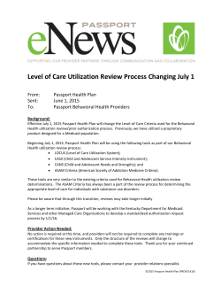Level of Care Utilization Review Process Changing July 1