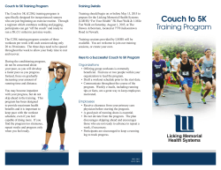 couch to 5k training brochure