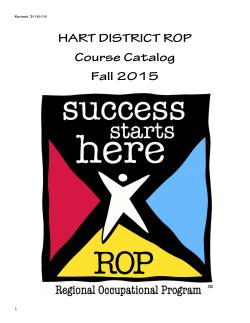 ROP Course Catalog - Pathway To My Future