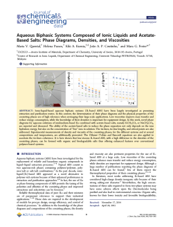 Aqueous Biphasic Systems Composed of Ionic Liquids and Acetate
