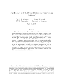 The Impact of U.S. Drone Strikes on Terrorism in