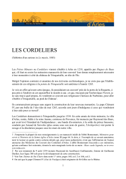 cordeliers Fassin - Patrimoine de la ville d`Arles