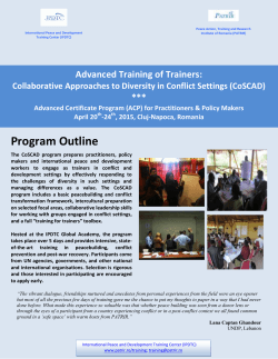 Gender in PeaceBuilding and Conflict Transformation