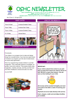 OSHC Newsletter #6, April 2015 - Patterson Lakes Primary School