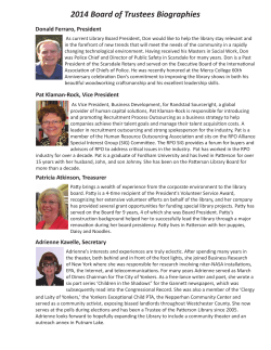 Meet Our Trustees - Patterson Library