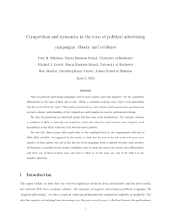 Competition and dynamics in the tone of political