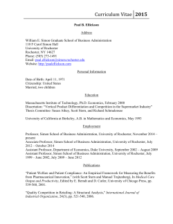Curriculum Vitae 2015