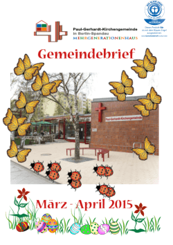 Gemeindebrief-MÃ¤rz-April 2015 - Paul-Gerhardt