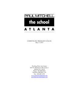 2015 School Catalog - Paul Mitchell The School Atlanta