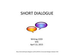 Short Dialogue Writing