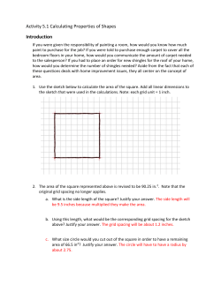 Activity 5.1 Calculating Properties of Shapes Introduction