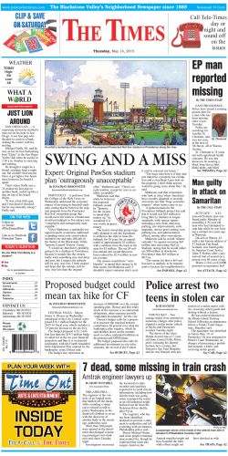 SWING AND A MISS - The Pawtucket Times