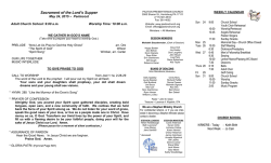 Sacrament of the Lord`s Supper