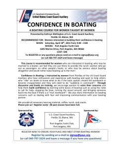 confidence in boating - Port Angeles Yacht Club