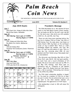 Palm Beach Coin News - Palm Beach Coin Club