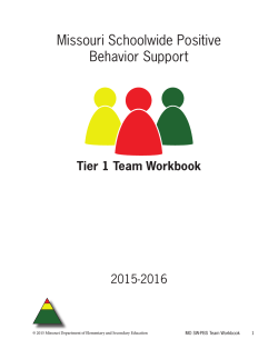 Tier 1 Workbook 15-16 - Missouri Schoolwide Positive Behavior